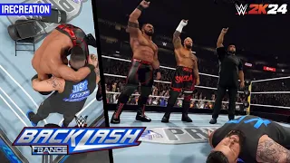 WWE 2K24 SIMULATION: Randy Orton & Kevin Owens vs Solo Sikoa & Tama Tonga Backlash 2024 Highlights