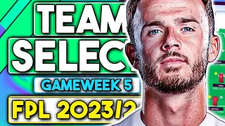 FPL GAMEWEEK 5 TEAM SELECTION | RANK 280K | FANTASY PREMIER LEAGUE TIPS 2023/24