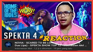 NOVIA - SCARED TO BE LONELY || Spekta Show top 12 INDONESIAN IDOL 2020 || REACTION