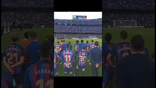 whole camp nou fans watching messi 💪🥶 #barcelona #viral #shorts