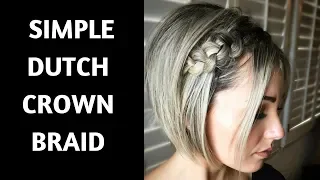 DUTCH BRAID HAIR TUTORIAL || short hair