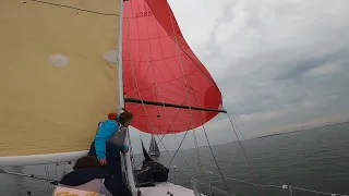 Racing upwind in the J35 and a quick spinnaker hoist - SCOR 2022