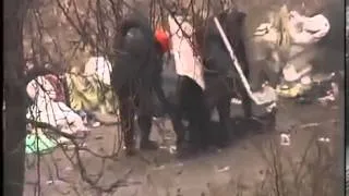 Снайпер стреляет по митингующим Майдан Украина по людям без оружия с щитами