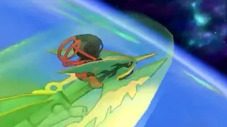 Deoxys and Rayquaza Cutscene in Pokémon Omega Ruby and Alpha Saphire.
