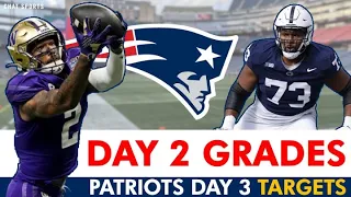 Patriots Draft Grades Ft. Ja’Lynn Polk, Caedan Wallace In Day 2 + 2024 NFL Draft Targets For Day 3