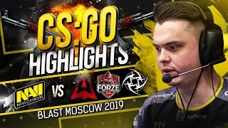 CSGO Highlights: NAVI vs AVANGAR, forZe, NiP @ BLAST Moscow 2019
