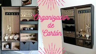 ORGANIZADOR DE CARTON PARA JOYERIA Y ACCESORIOS DE PARED | DIY CARDBOARD JEWELRY ORGANIZER