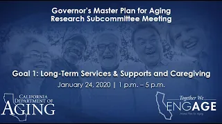 Master Plan for Aging Research Committee Meeting January 24, 2020