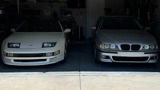 E39 540i muffler delete start up, burnout and flyby