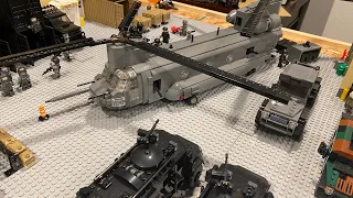 Lego Military Base Update #2- interiors and Chinook!!