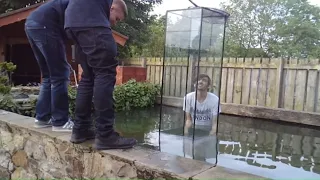 Huge inverted aquarium/ upside down fish tank ( part 1)