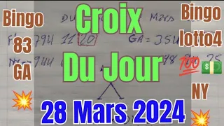 Croix du jour 28 Mars 2024 🛑#boulchopoujodia #lottery #croixdujour