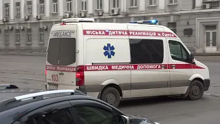 Volkswagen Crafter Children's Ambulance responding with Creepy Yelp Siren in Odesa