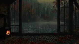 Campfire Crackles And Rainfall Ambience🔥🌧️Relaxing Fire And Rain Sounds For Rest