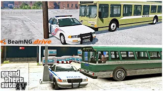 Beamng drive vs GTA 4(physics comparison of police car)