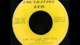 love foundation - 'can you find your sign' rare & killer norfolk, va psych funk 45 on foundation ltd