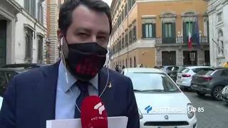 21 Gennaio 2021   Roma   Dichiarazioni Sen.  Matteo Salvini su Governo Conte