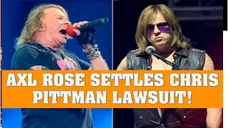 Guns N' Roses News Axl Rose Settles Lawsuit With Chris Pittman Ex Keyboardist
