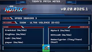 GDQ Hotfix presents Speed Seasons Doom