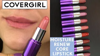COVERGIRL Simply Ageless MOISTURE RENEW CORE LIPSTICKS // Lip Swatches & Review