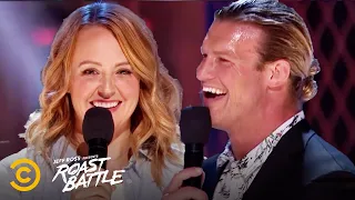 Dolph Ziggler vs. Sarah Tiana - A Pro Wrestler Faces Off Against a Comedian - Roast Battle