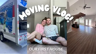 MOVING VLOG!  full house tour| our first home together!