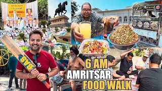 6 am Amritsar Street Food Tour | Healthy Juice, Channa Soup, Healthy Chaat | Amritsar Company Bagh