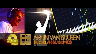 Armin van Buuren - Blah Blah Blah (FULL MIDI / PIANO)