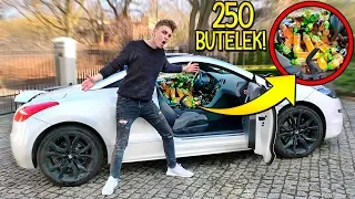 WYPEŁNIŁEM AUTO BRATA BUTELKAMI PRANK! *wkurzył się*