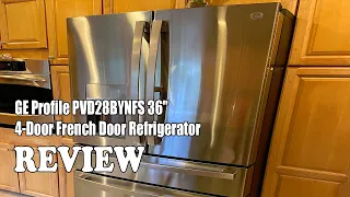 GE Profile PVD28BYNFS 36" 4-Door French Door Refrigerator Review 2024