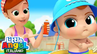 Un Pomeriggio in Piscina 🏊🏼☀️ Cartoni Animati con Gianni Piccino - Little Angel Italiano