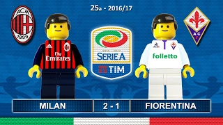 Milan Fiorentina 2-1 • Serie A 2017 (19/02/2017) goal highlights sintesi Lego Calcio