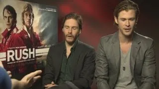 Chris Hemsworth and Daniel Bruhl battle it out in Rush interview