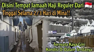 LIHAT KE DALAM TEMPAT TINGGAL JAMAAH HAJI REGULER 🇲🇨 2024 DAPUR TOILET TENDA MINA SEDANG PERBAIKAN