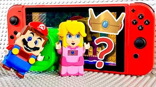 LEGO Mario enters the Nintendo Switch to find Peach’s lost crown! #legomario
