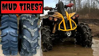 New ATV Mud Tires! First Ride - Can Am Renegade 1000 XMR on 32's (Terache Aztex vs Cryptid)