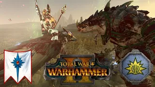 The ULTIMATE BODYGUARDS! Lizardmen Vs High Elves. Total War Warhammer 2, Multiplayer