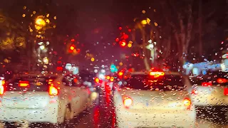 Тбилиси. По набережной в сторону улицы Хетагурова. Дождливый вечер и замедление движения. 22.03.2024