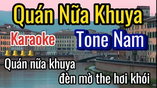 Quán Nữa khuya Karaoke Tone Nam | Trọng duy karaoke