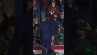 Trump Dancing with Supporters at Rally in Michigan
