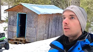 Solo Winter Camping in Filthy Cabin