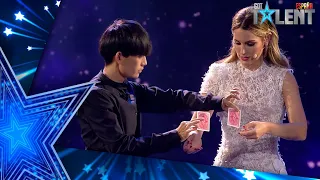 El INCREÍBLE TRUCO de MAGIA de YAO con Edurne y las cartas | Semifinal 01 | Got Talent España 2021