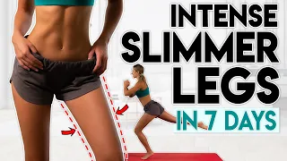 SLIMMER LEGS in 7 Days (lose thigh & leg fat) | Summer Shred Workout