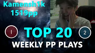 TOP 20 PP Plays osu! Weekly