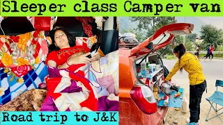 Vlog 200 | Couple Road trip to Kashmir in alto K10 . Sleeper class CAMPER VAN.