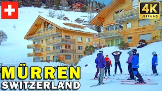 SWITZERLAND 🇨🇭 MÜRREN: Explore a Snowy Alpine Village | 4K 60fps