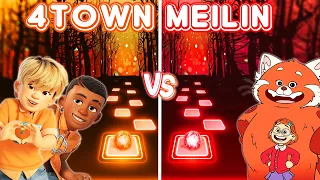 Turning Red 4 Town Vs Meilin | Nobody Like U - Tiles Hop EDM Rush!