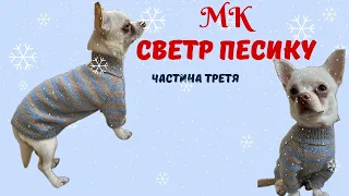 МК светр-реглан для собак міні порід 3 частина| Вікторія Півторак