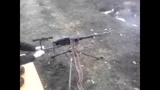 Tripod tests for tripod-mounted PKT machine gun