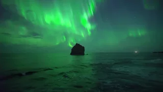 Northern lights with Drone